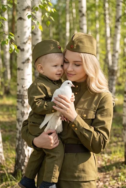 Портрет в берёзовом лесу