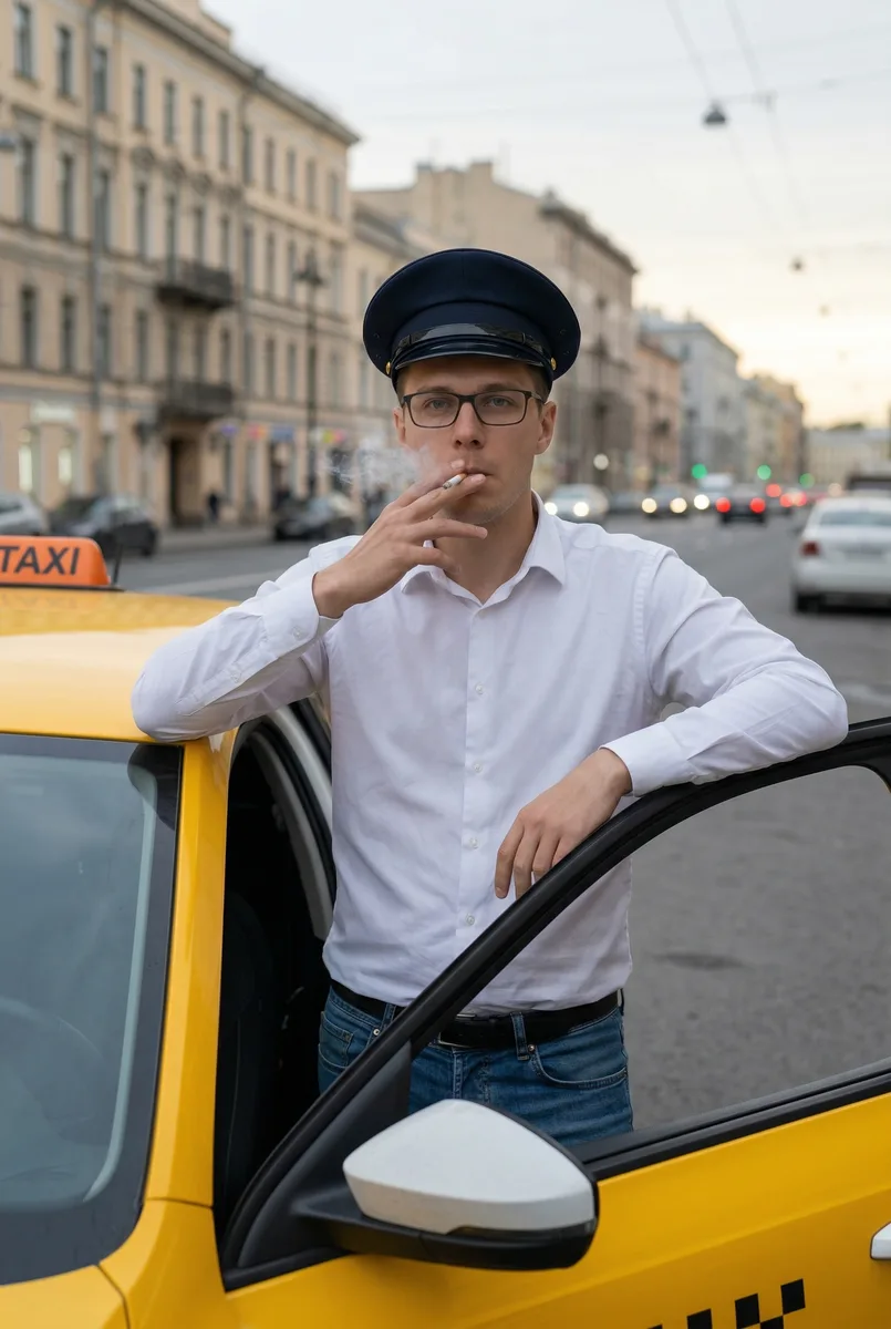 Таксист — пример обработки фото нейросетью