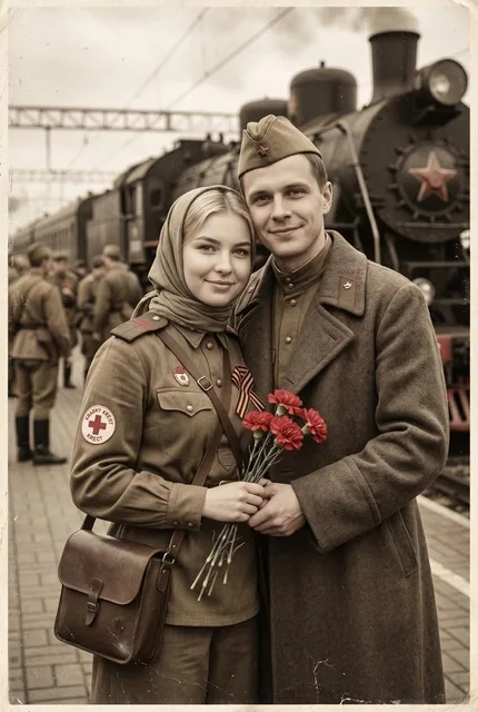 Винтажный портрет пары 