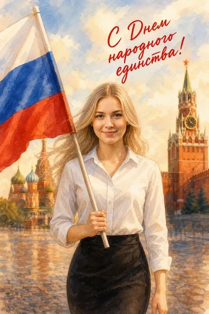 Загрузить фото и создать ИИ-открытку ко Дню народного единства