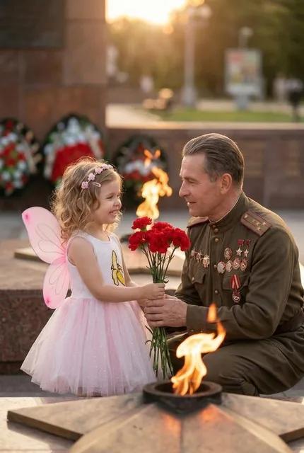 Памятная сцена у Вечного огня