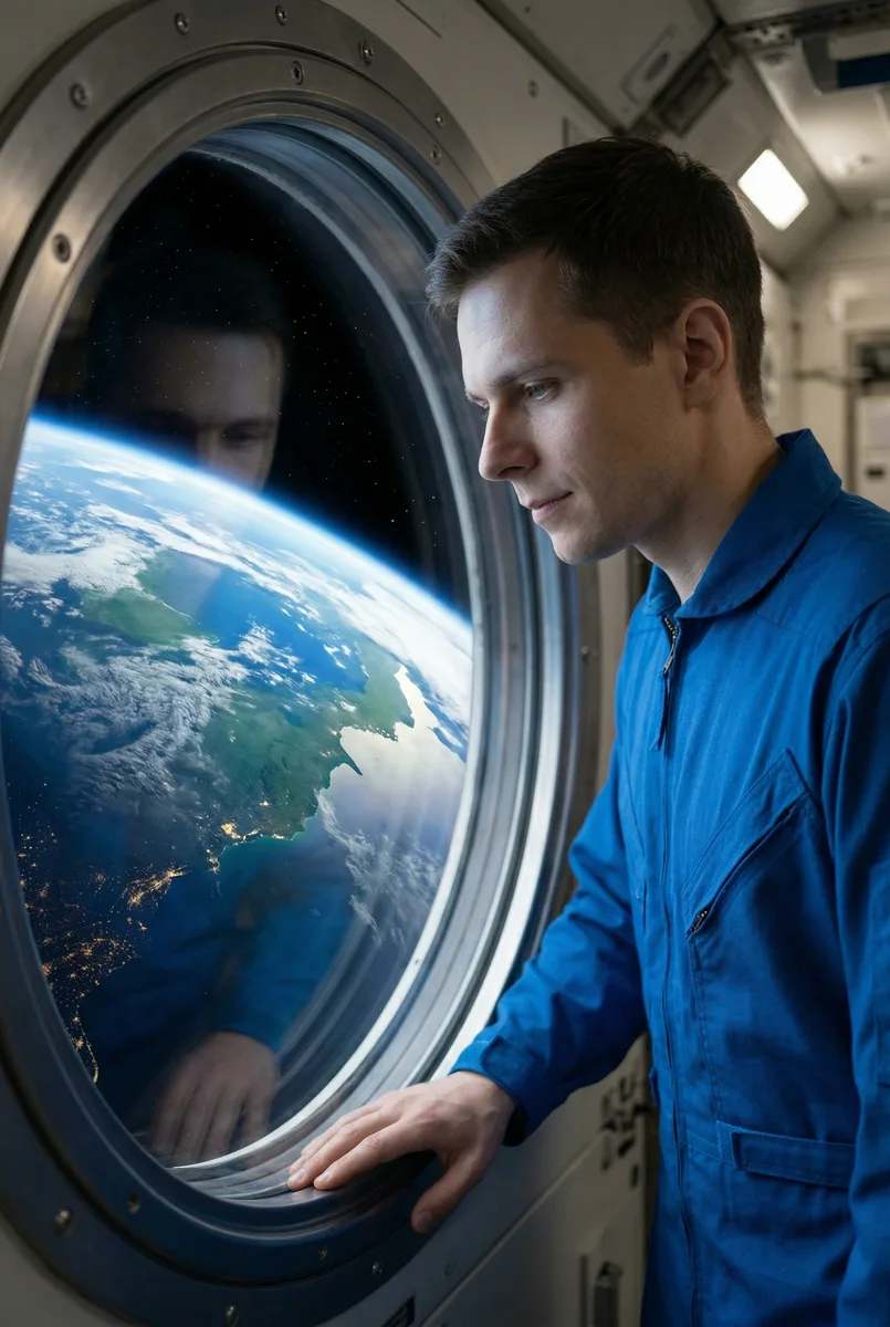 Как космонавт на орбитальной станции — пример обработки фото нейросетью