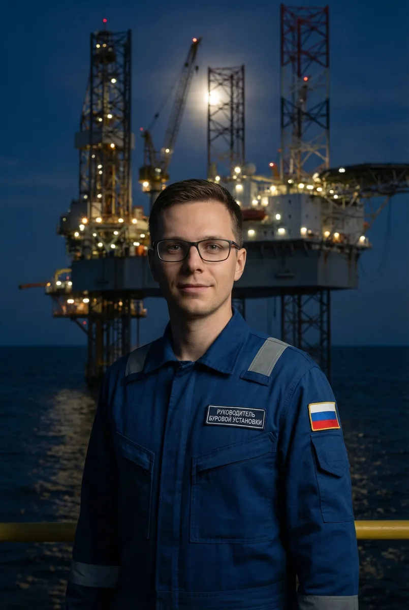 Нефтяник — пример обработки фото нейросетью