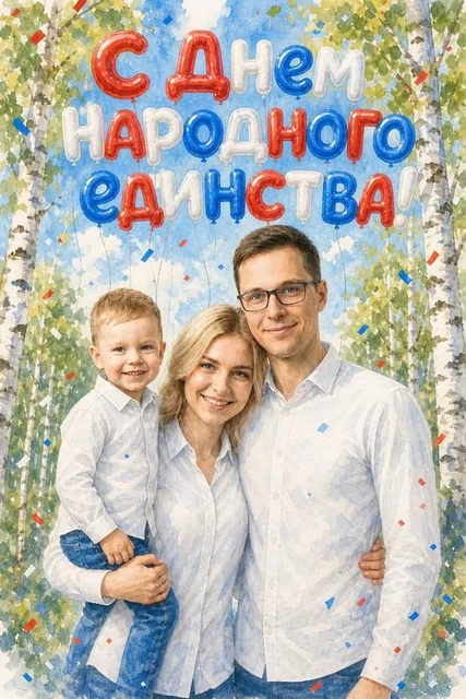 Народная открытка