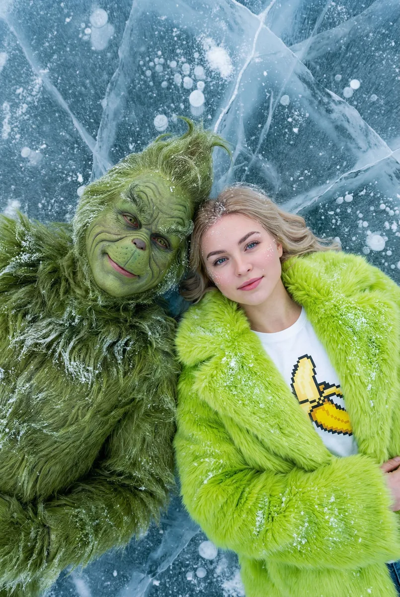 Фото с Гринчем по вашему снимку — пример обработки фото нейросетью
