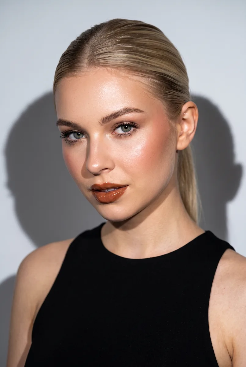 Студийная фотосессия в стиле beauty по вашему снимку — пример обработки фото нейросетью