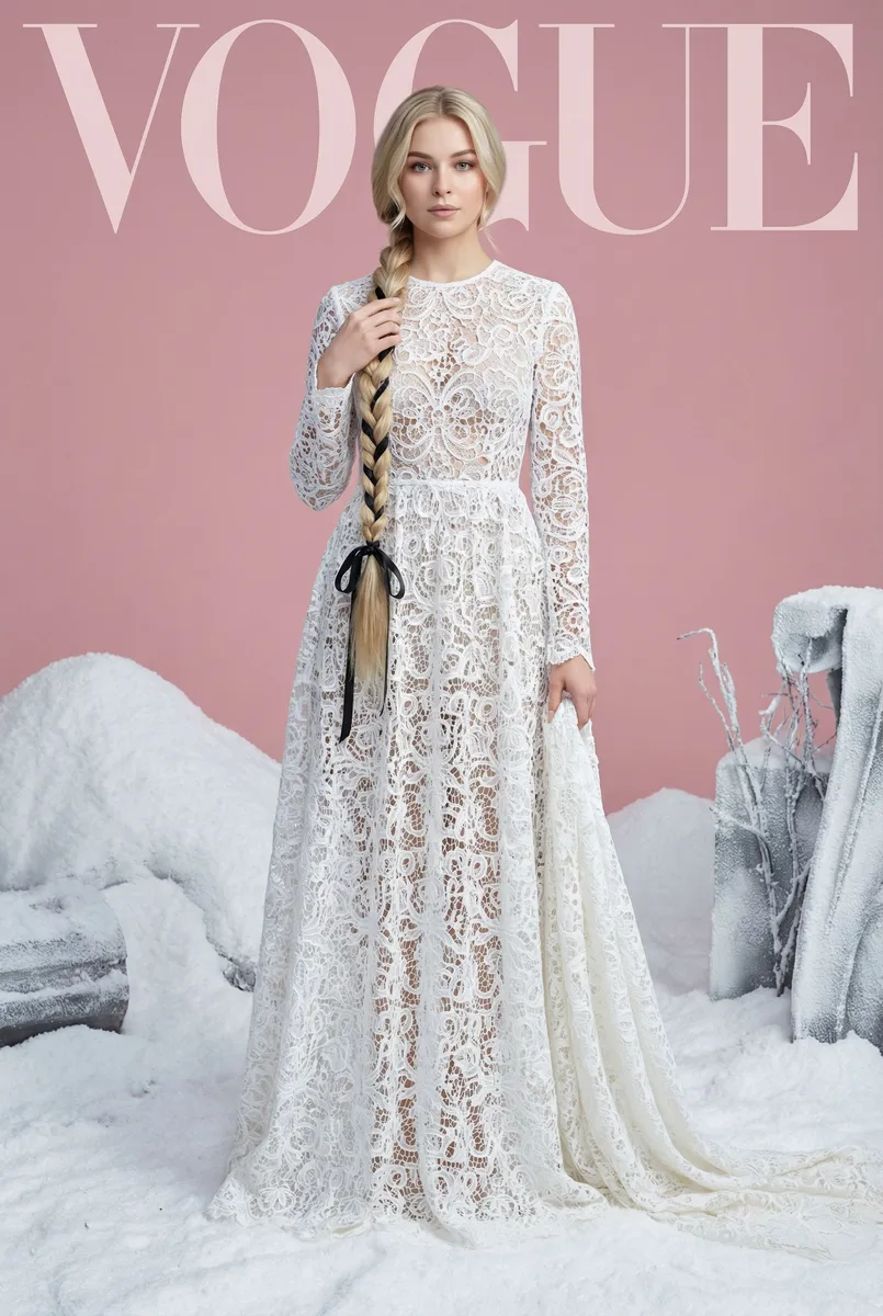 Обложка журнала Vogue — пример обработки фото нейросетью