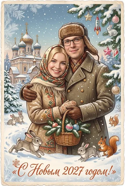 Советская новогодняя открытка (PRO)