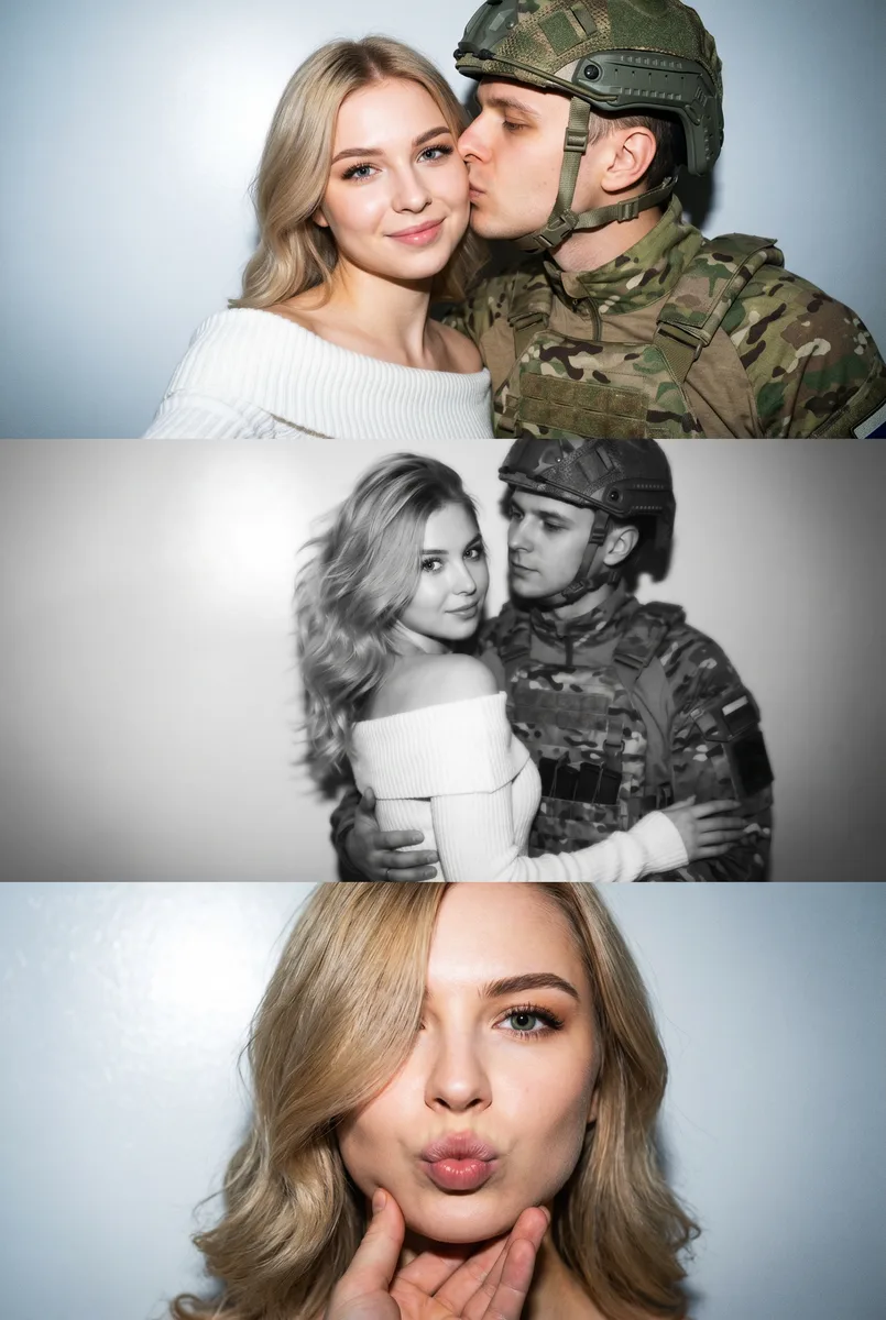 Фотоколлаж с военным в стиле 2000-х по вашему снимку — пример обработки фото нейросетью