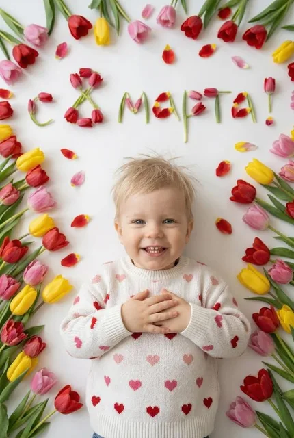 Фото от внука с 8 марта