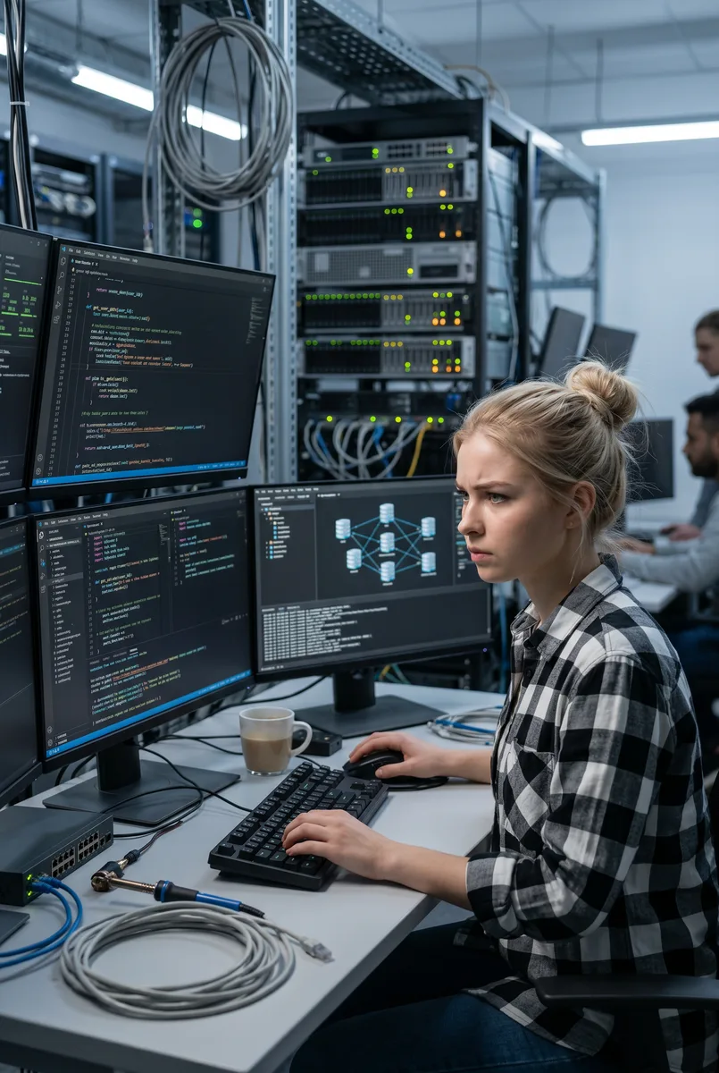Фото в образе backend-разработчика нейросетью — пример обработки фото нейросетью