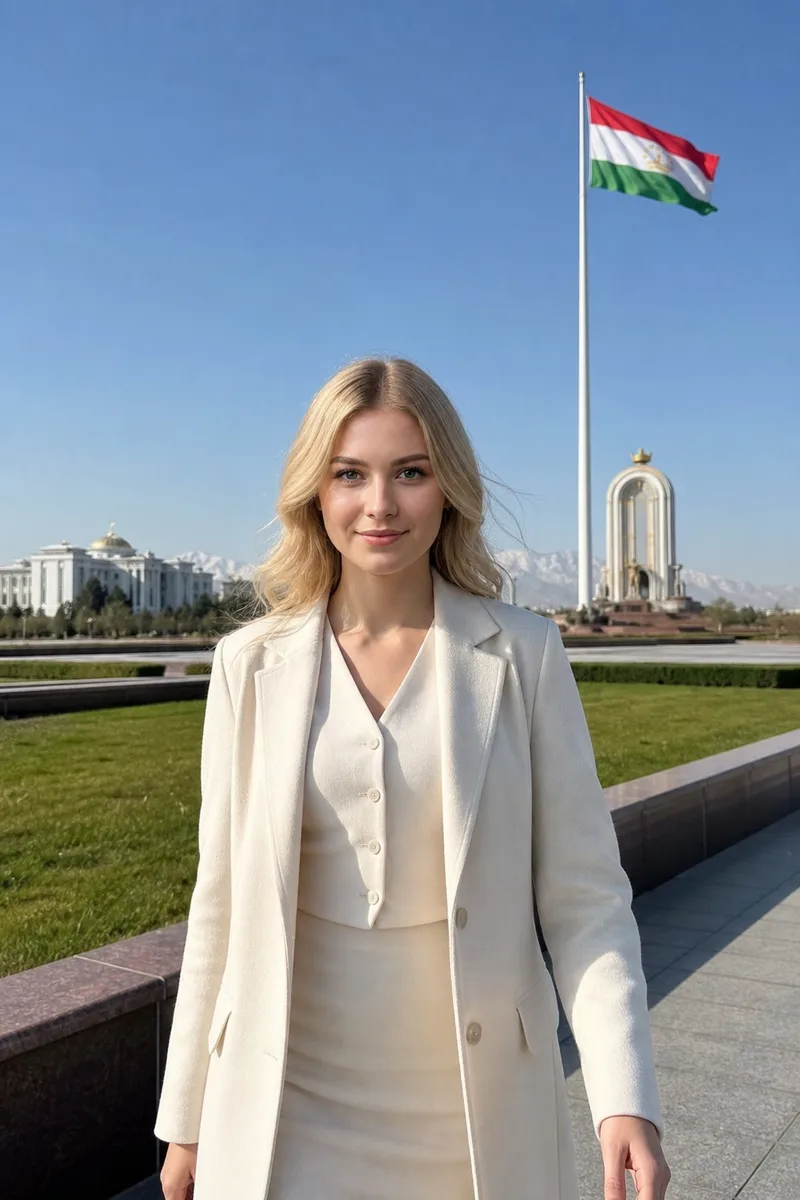 Фото на фоне флагштока в Душанбе нейросетью — пример обработки фото нейросетью