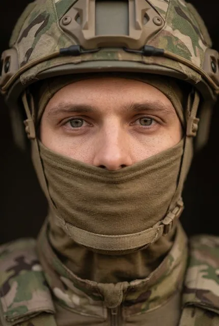 Близкий портрет военного