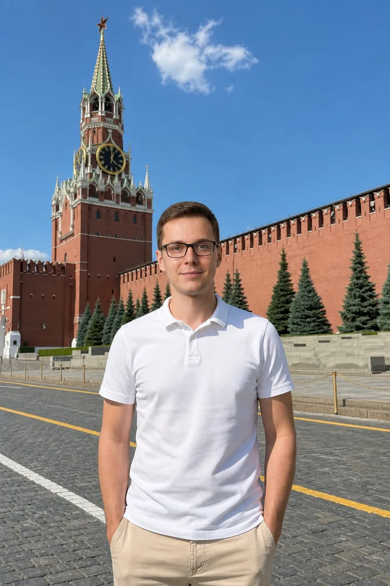 Кадр в Москве — пример обработки фото нейросетью