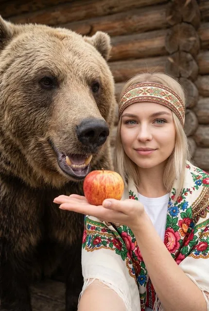 Селфи с медведем