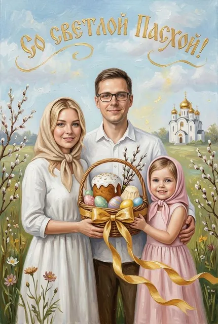 Генератор пасхальных ИИ-открыток