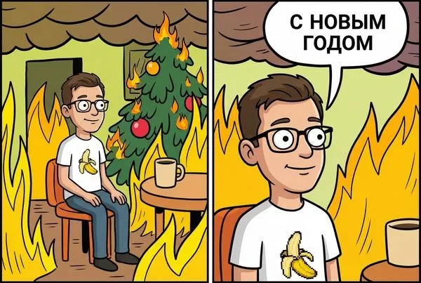 Мем с горящим стулом