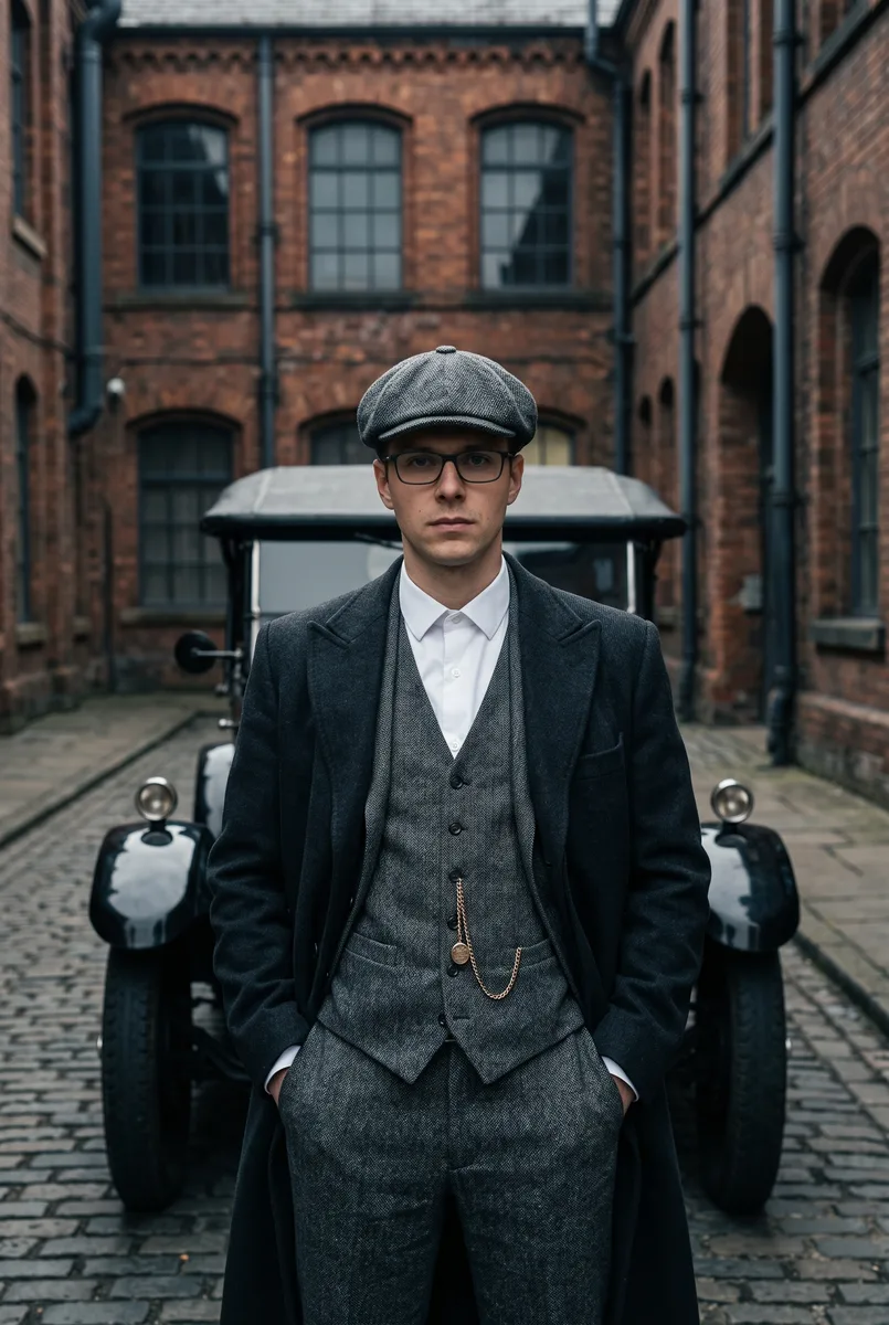 Портрет в образе гангстера 1920-х по фото — пример обработки фото нейросетью