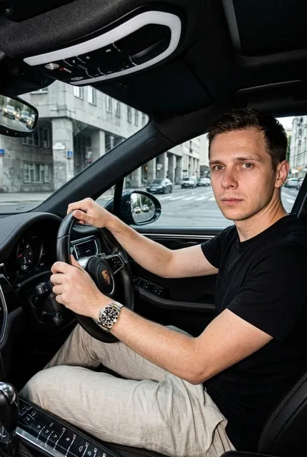 Фото за рулем Porsche Macan 