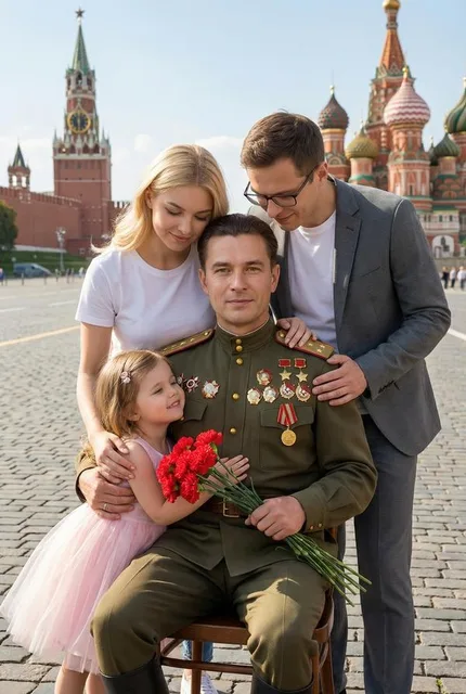 Портрет с родственником, который воевал на войне