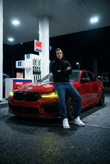 Фото на фоне BMW