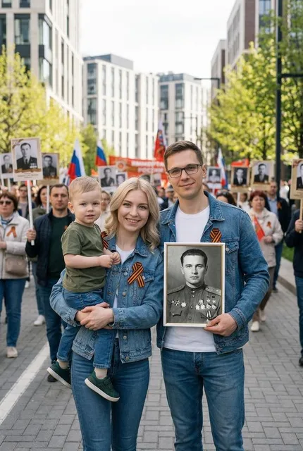 Портрет участников Бессмертного полка