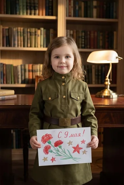 Портрет ребенка на 9 Мая