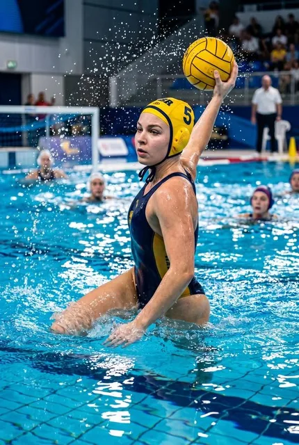 Спортивный портрет игрока водного поло