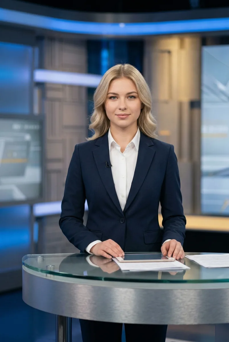 Телеведущий — пример обработки фото нейросетью