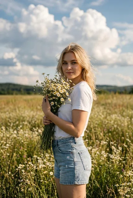 Кадр в золотых лучах солнца