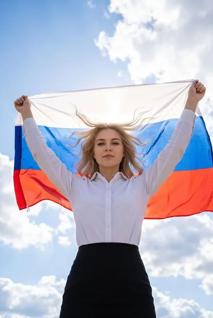 На фоне голубого неба