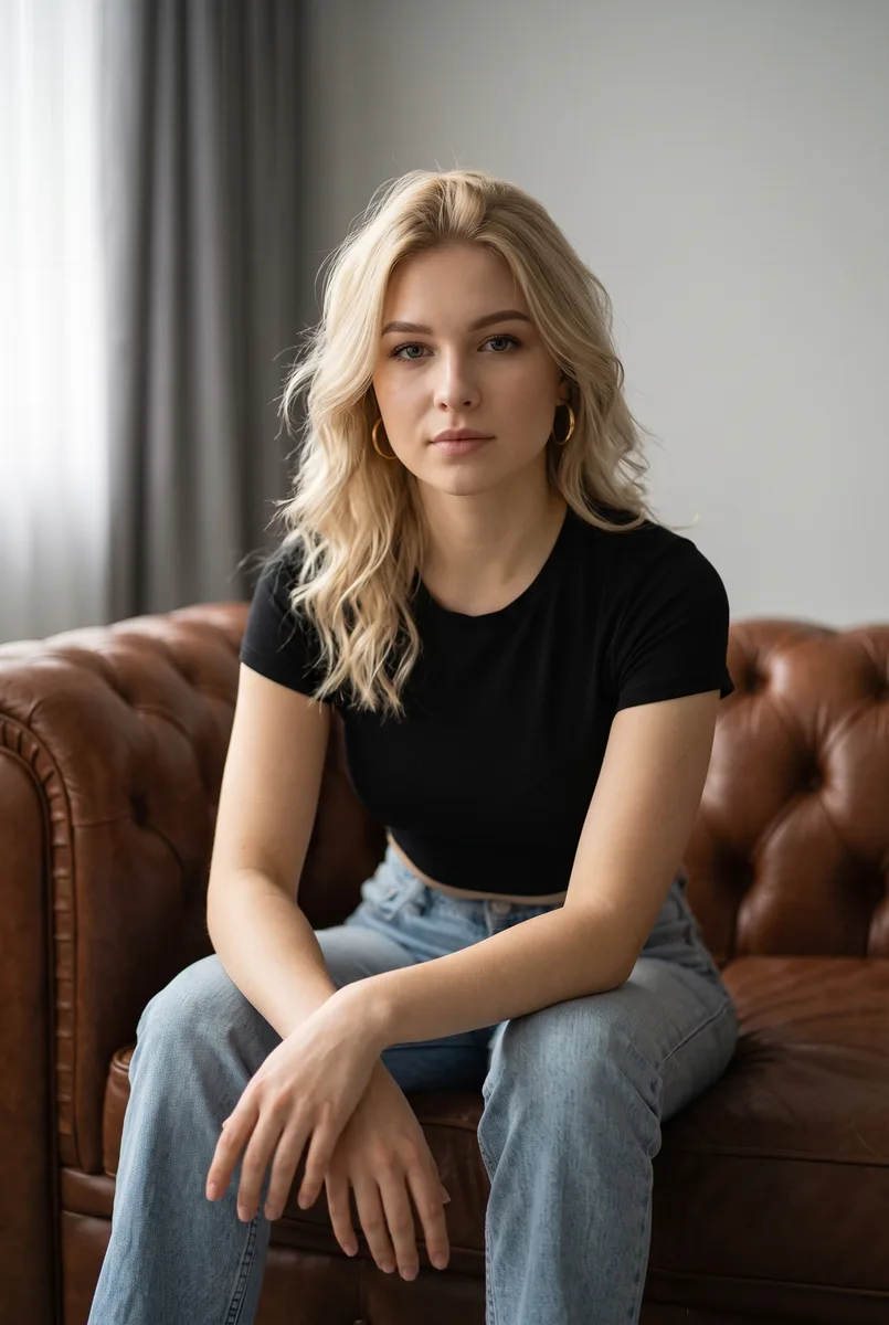 Фотосессия в стиле casual chic нейросетью — пример обработки фото нейросетью