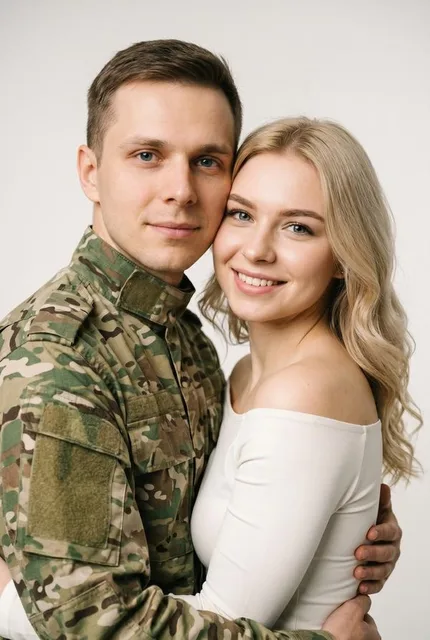 Портрет с мужем военным
