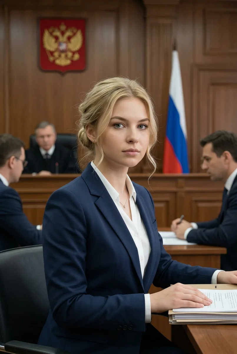 Юрист в суде — пример обработки фото нейросетью