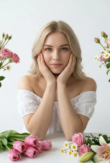 Портрет девушки в цветах