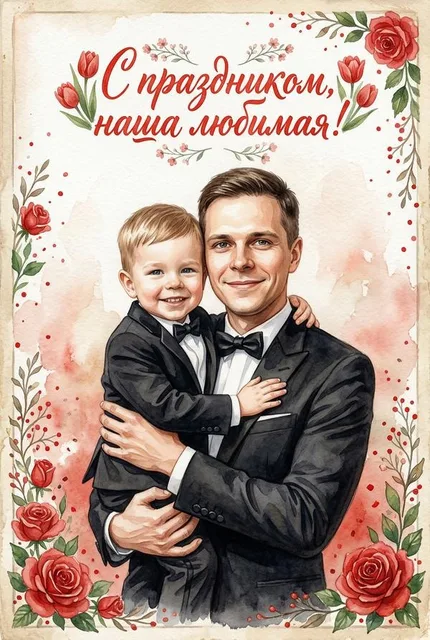 Открытка от мужчин
