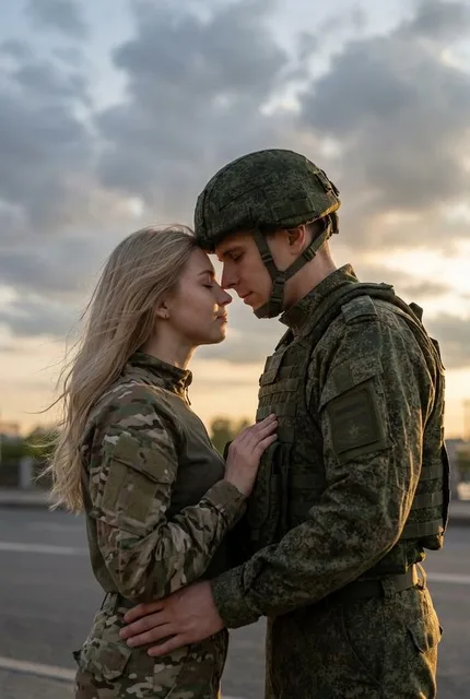 Портрет военного и его жены