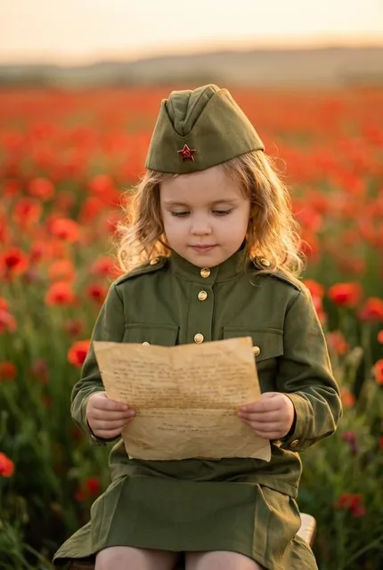 Как военная фотография в поле мака