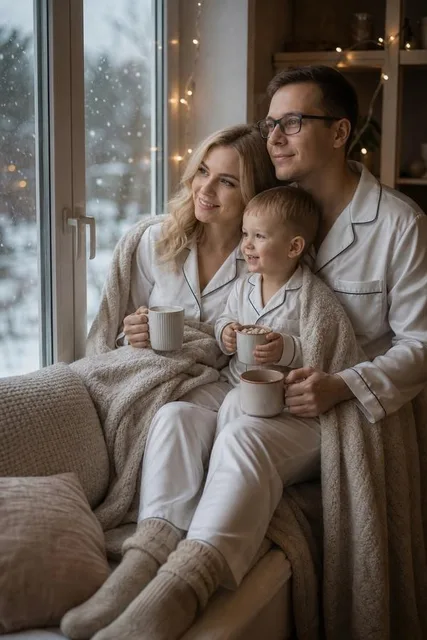 Зимний портрет в стиле hygge