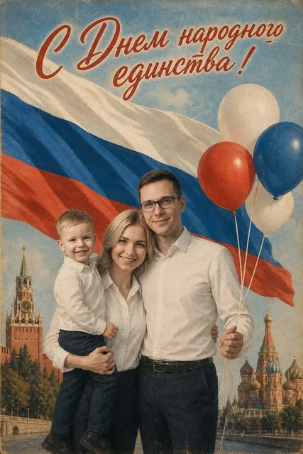 Генератор ИИ-открыток ко Дню народного единства