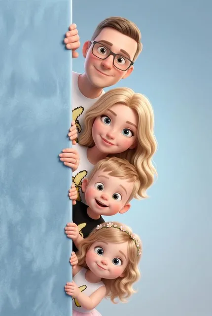 Семейный портрет в стиле Pixar (Disney)