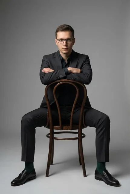 Деловой кадр на стуле