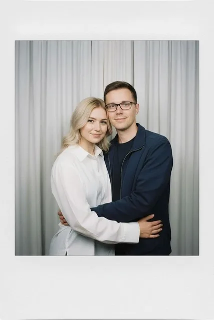 Парный снимок в стиле Polaroid
