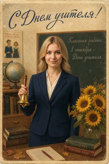 ИИ-открытка ко Дню учителя