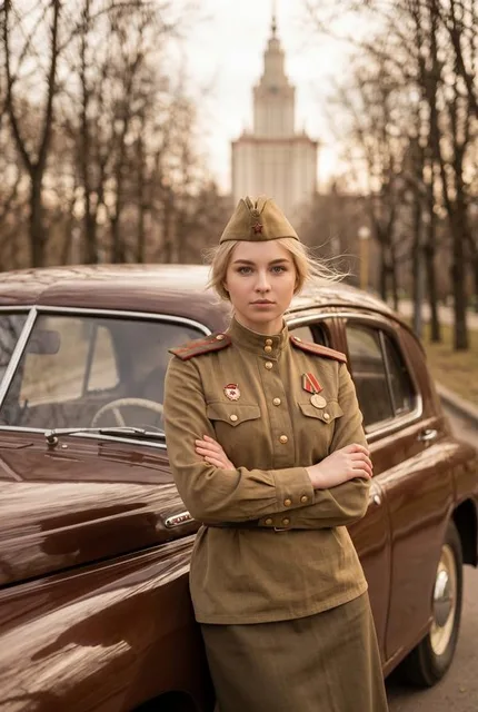 Винтажный кадр на фоне автомобиля