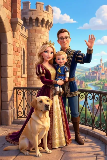Семейный снимок в стиле Disney