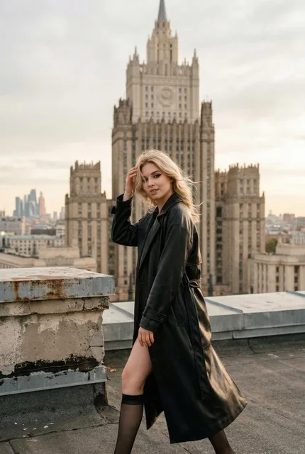 Городская фотосессия на крыше 