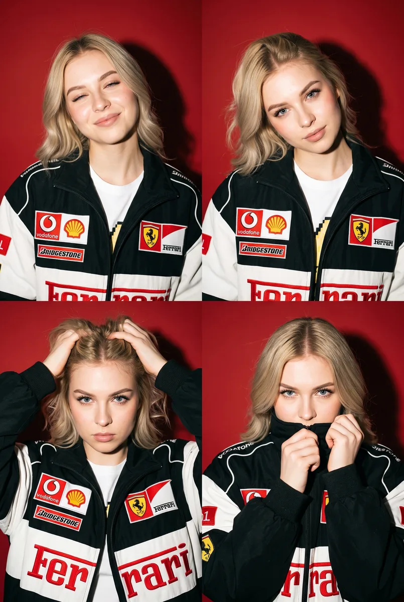 Фотоколлаж в стиле гонок F1 нейросетью — пример обработки фото нейросетью