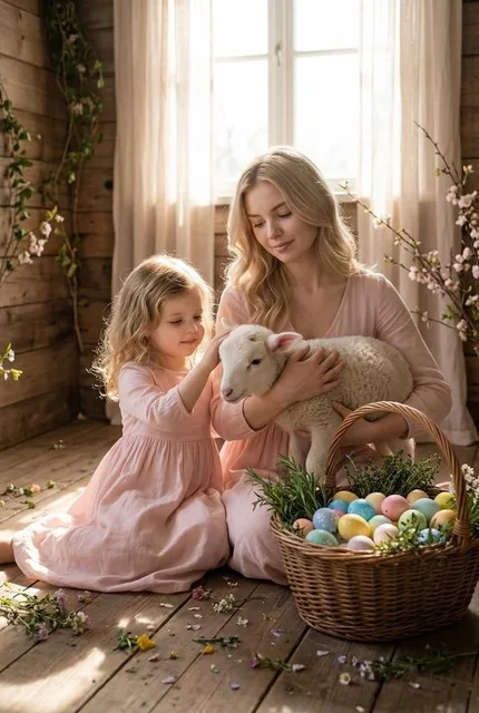  Пасхальная домашняя сцена