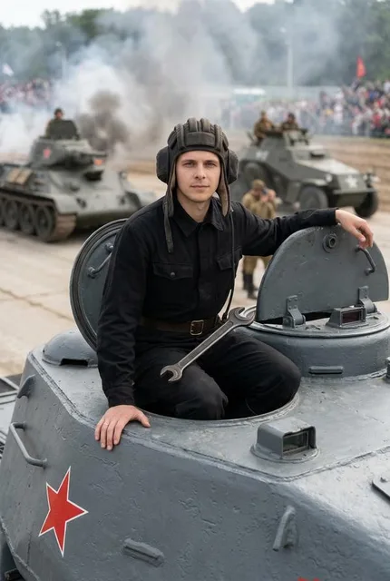 Портрет танкиста ВОВ